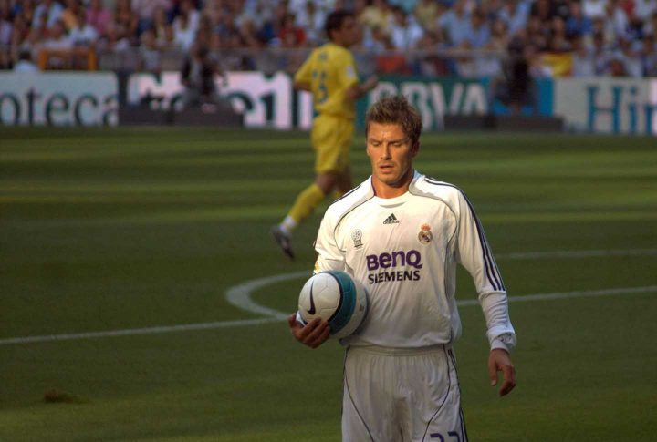 David Beckham playing for Real Madrid - By David Cornejo, CC 2.0 Wikipedia