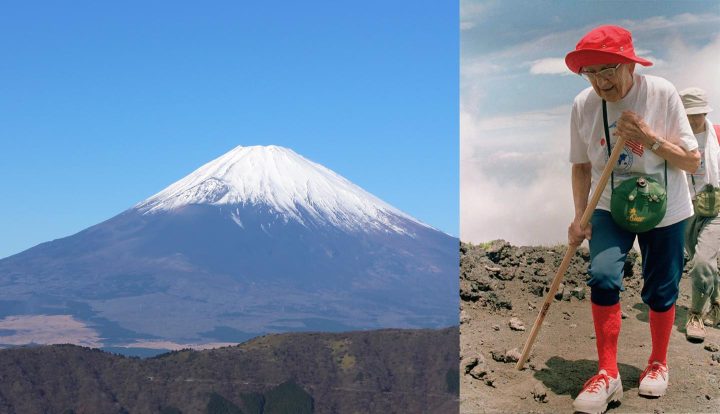 Hulda Crooks climbing mount Fuji