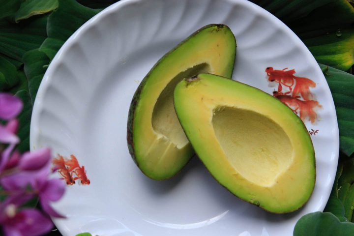 A tasty cut avocado
