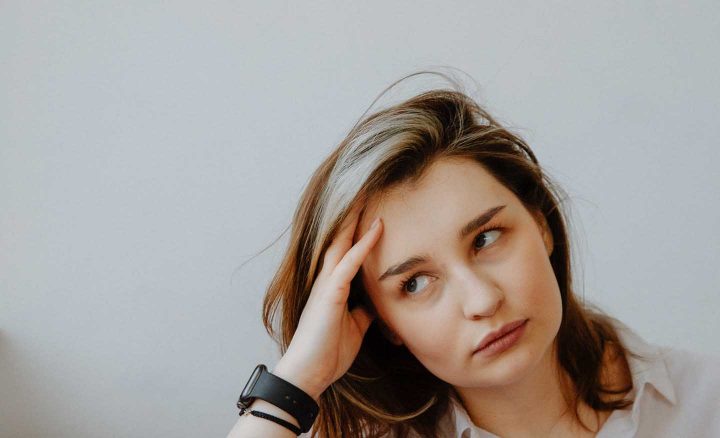 A concerned woman