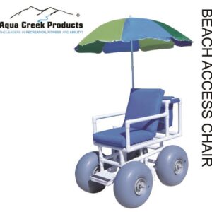 Aqua Creek Beach Access Chair with 4 Large Wheels