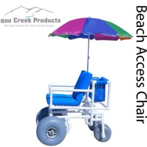 Aqua Creek Beach Access Chair with Rear Articulated Wheels