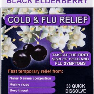 Sambucol Black Elderberry Cold & Flu Relief - 30 Tablets