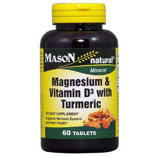 Mason Magnesium & Vitamin D3 with Turmeric - 60 Tabs