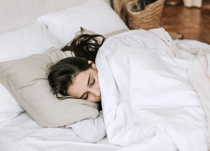 A woman sleeping soundly