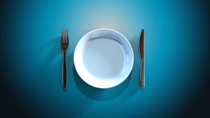 An empty plate to illustrate the fasting concept