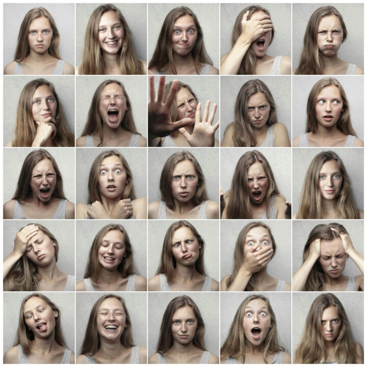 Different expressions of a variety of emptions