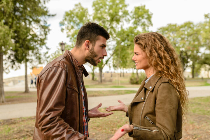 A couple having an argument