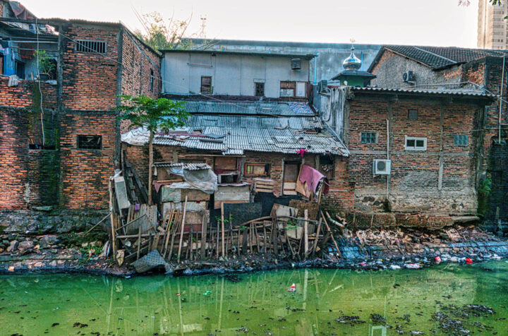 Backside of houses in a slum