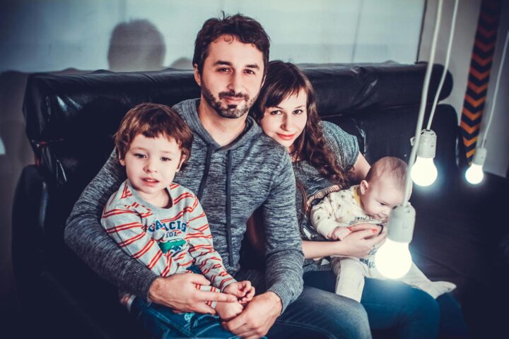 A non-smoking couple with two small children